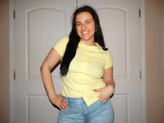 Butter Yellow Button Down