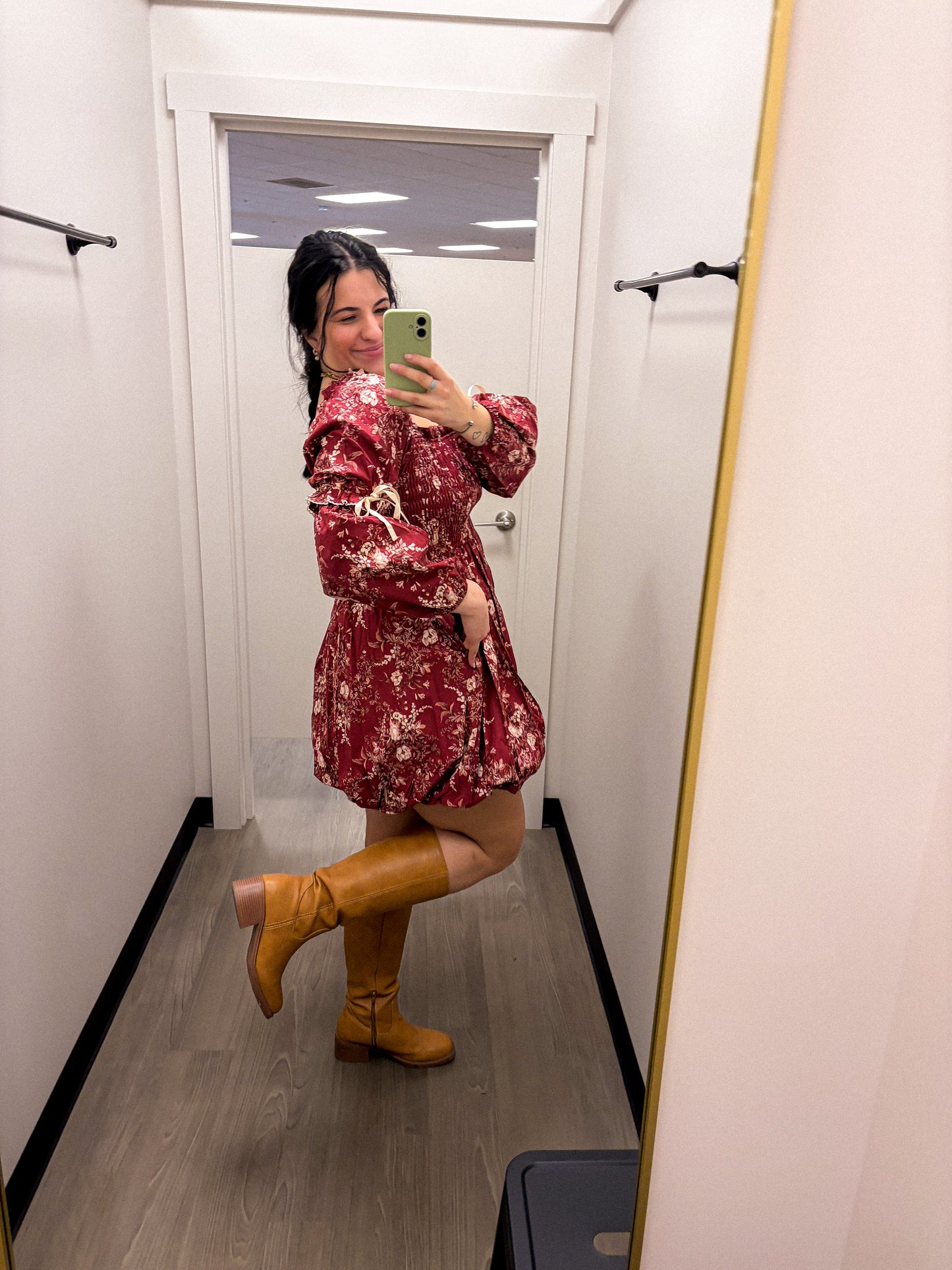 Red Bubble Mini Dress