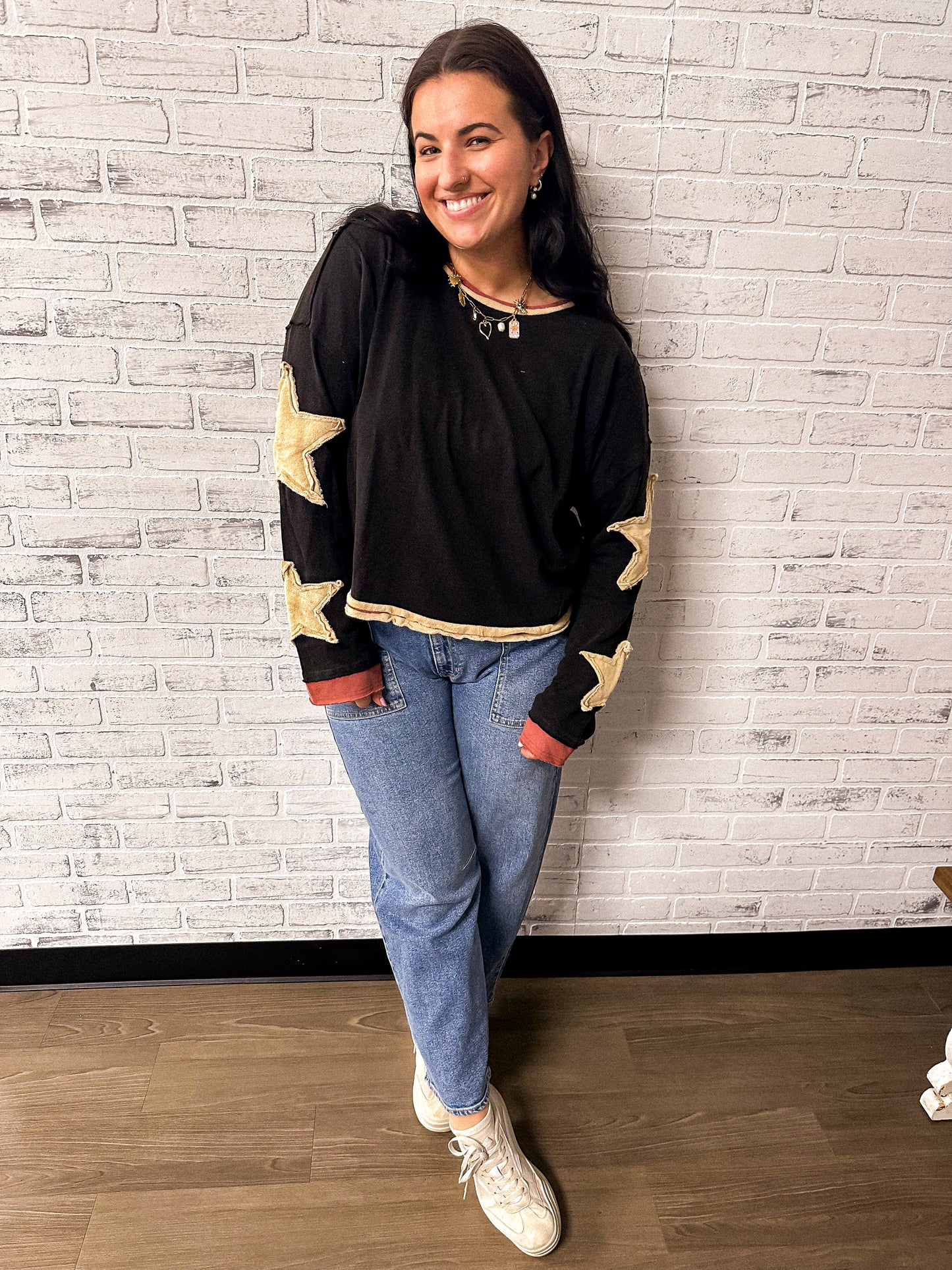 Ash Black Star Top