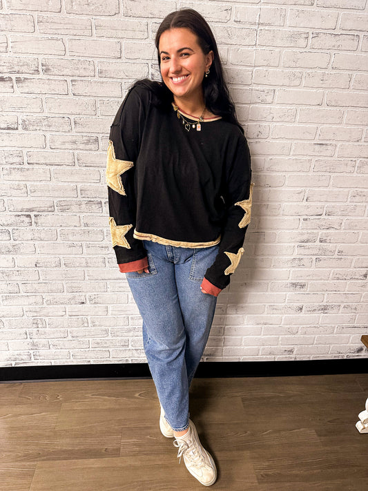 Ash Black Star Top