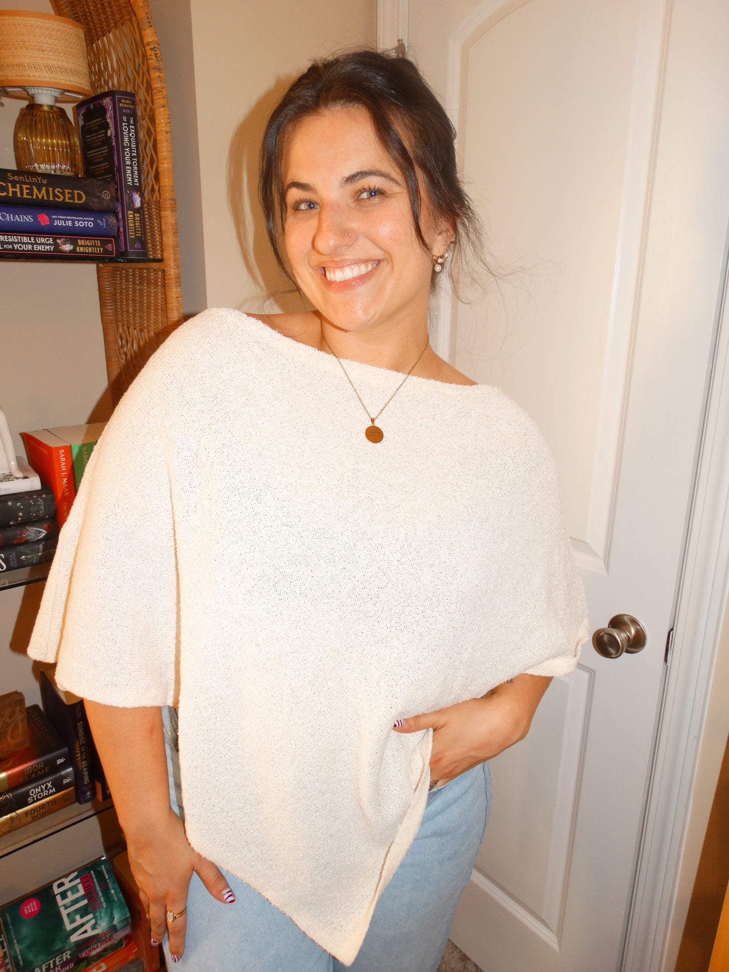 Cream Poncho