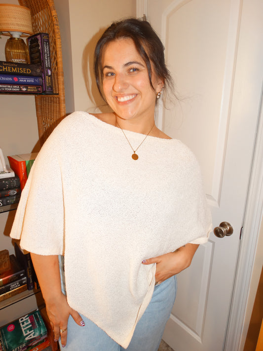 Cream Poncho