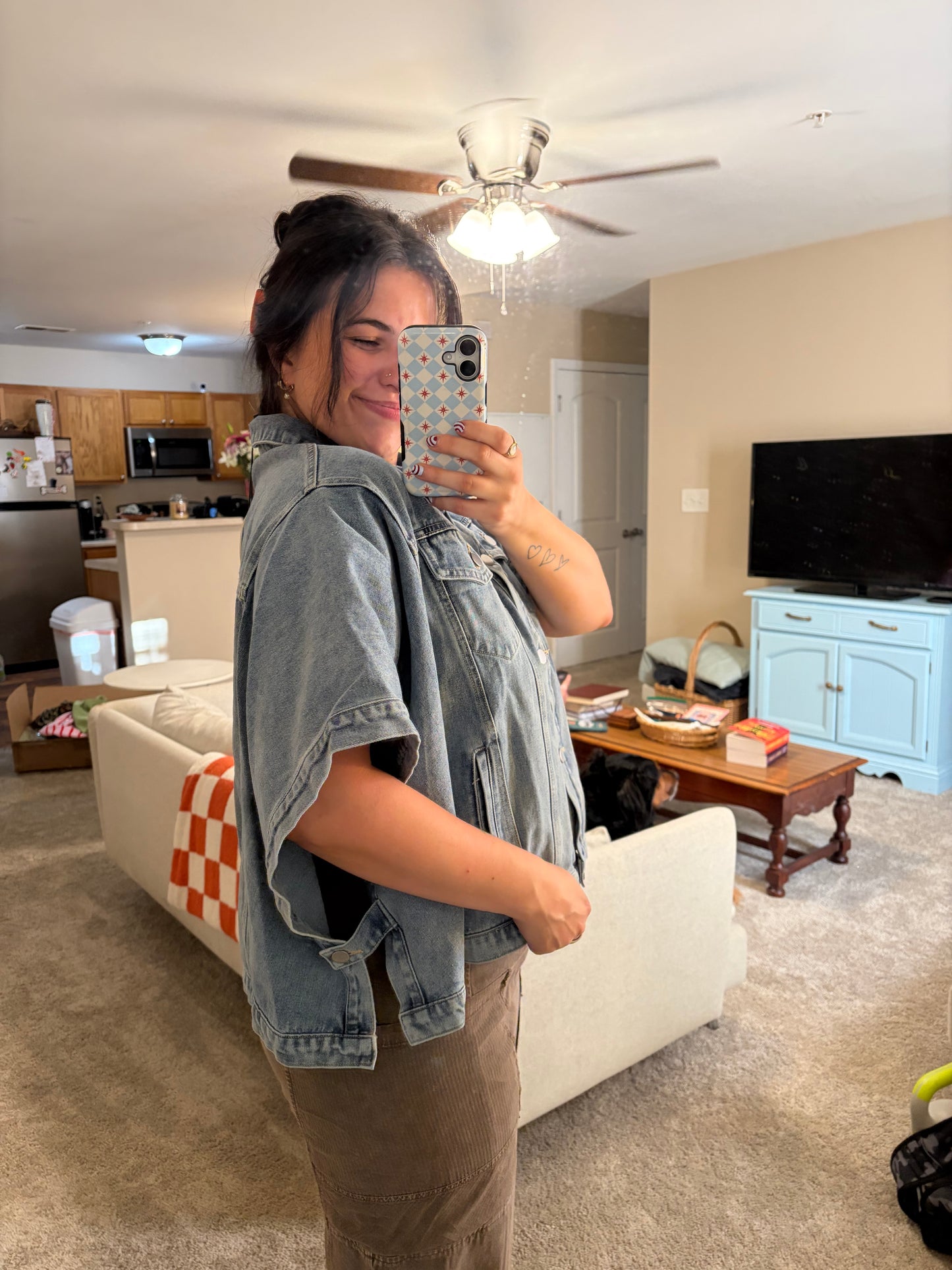 Denim Cargo Top