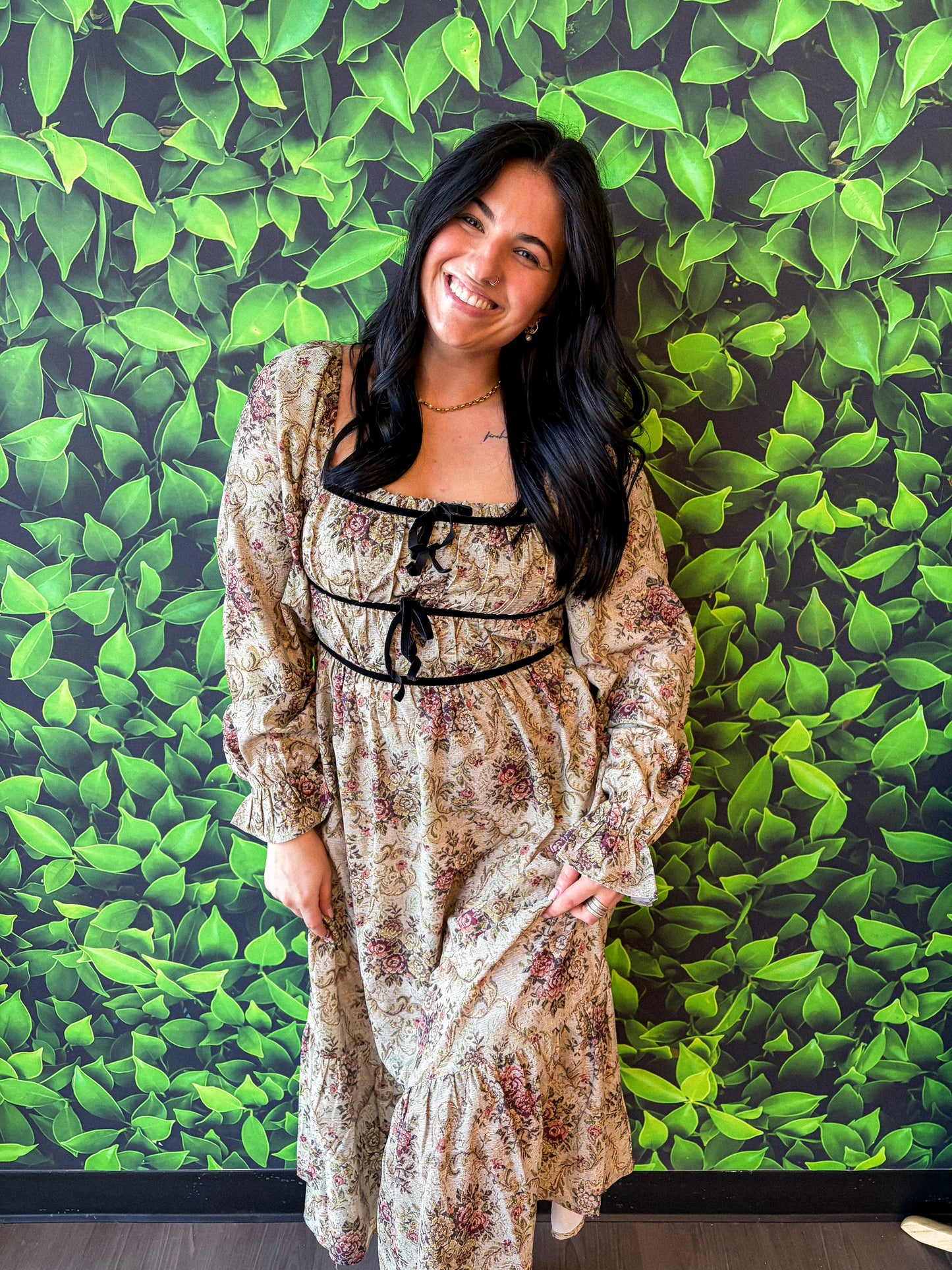 Antique Sage Midi Dress