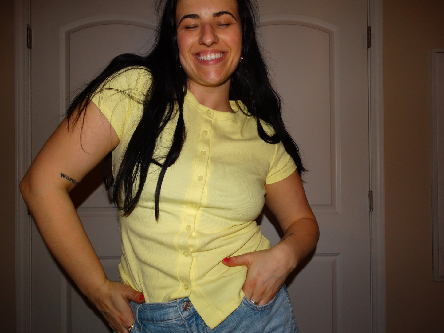 Butter Yellow Button Down