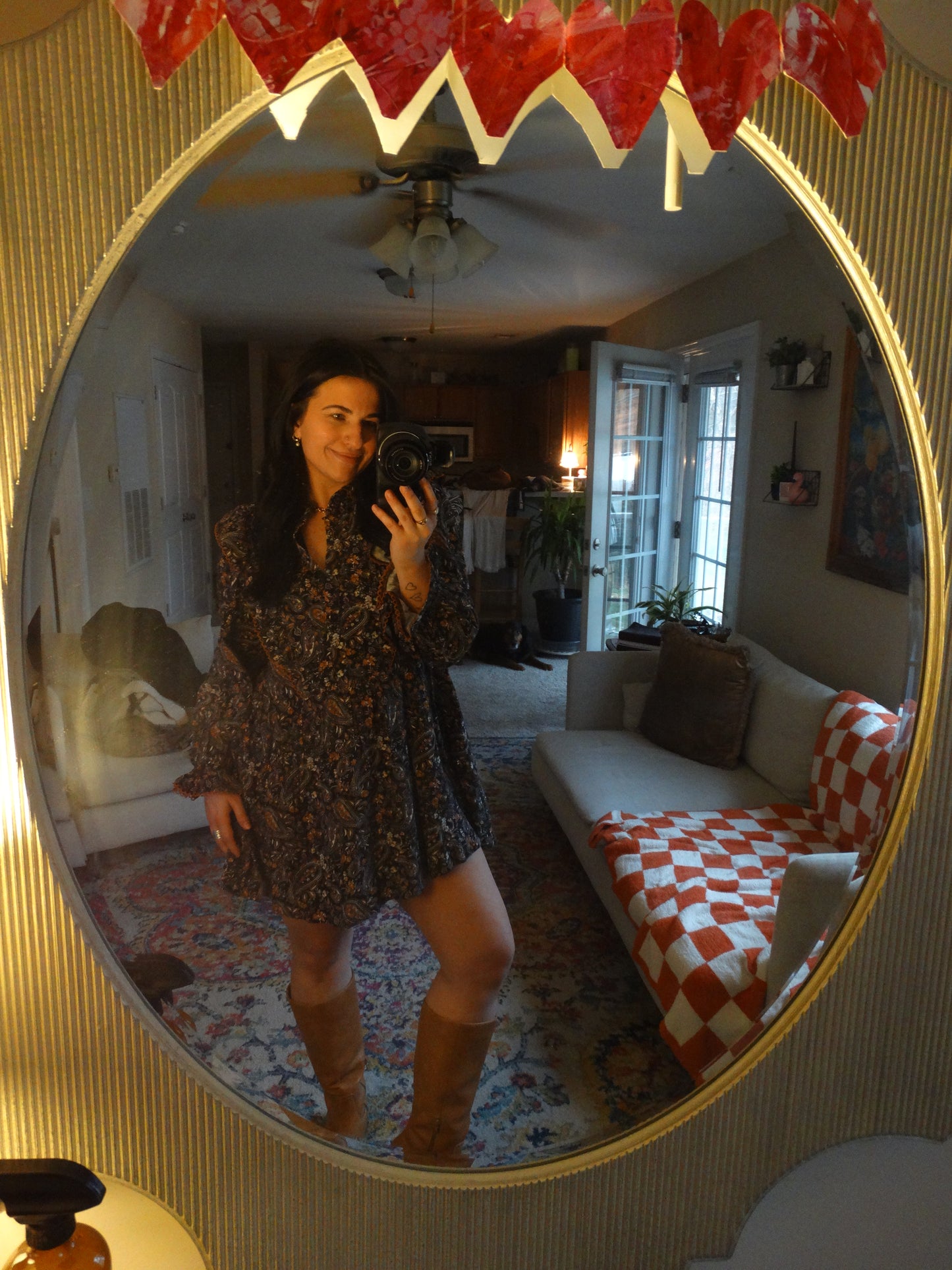 Paisley Print Mini Dress