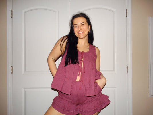 Plum Short & Tank Set