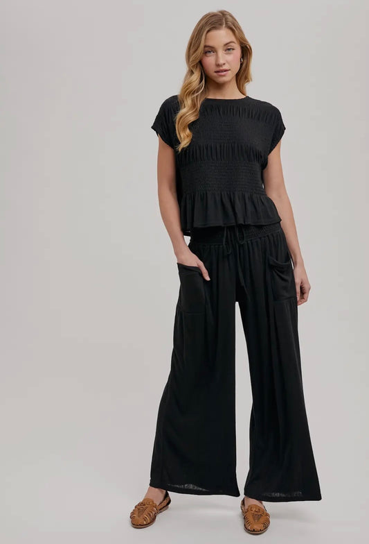 Smocked Black Set