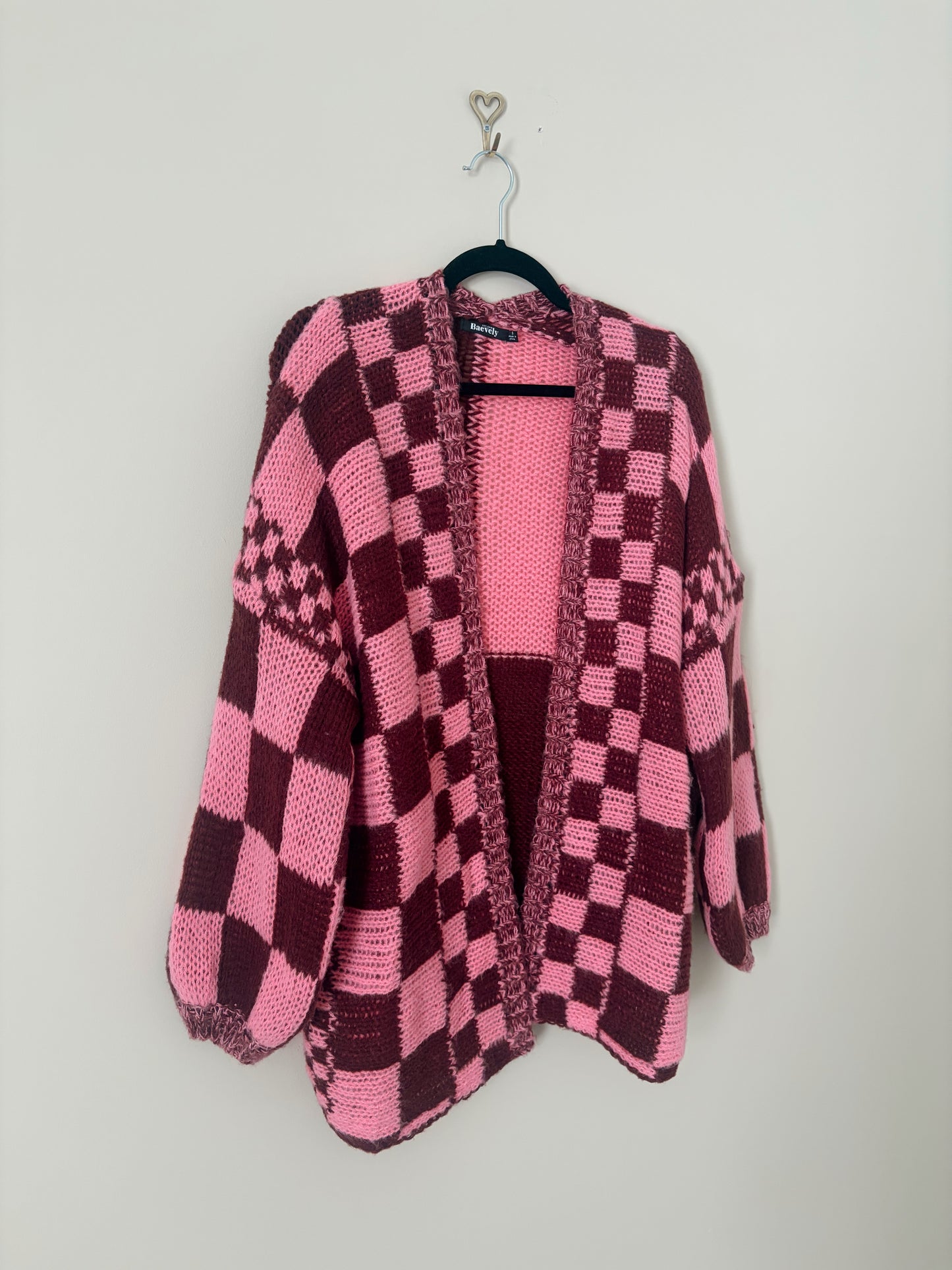 Pink & Burgundy Cardi