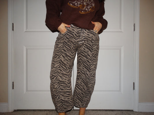 Zebra Barrel Jeans