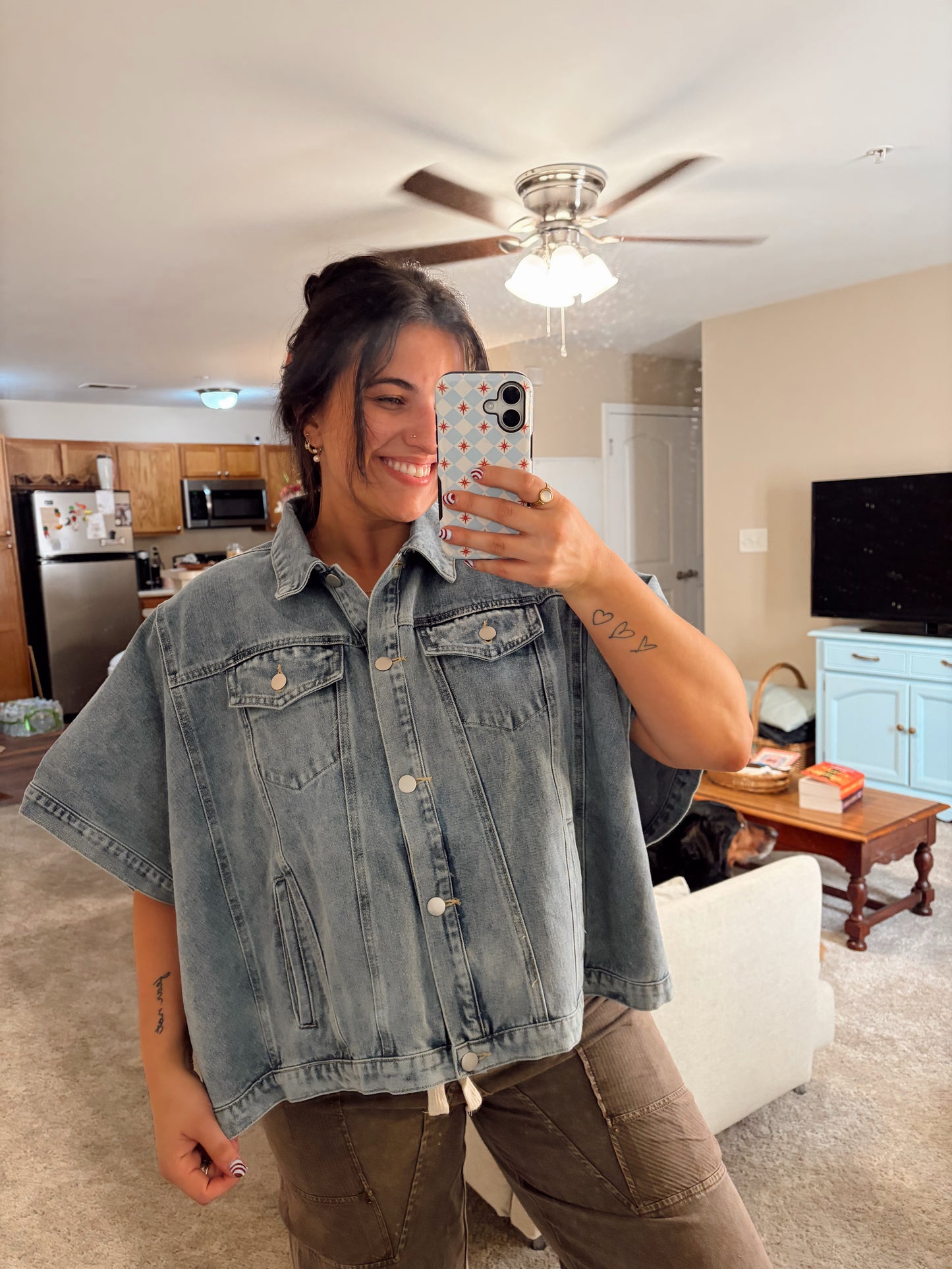 Denim Cargo Top