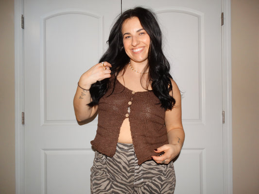 Brown Knit Tank