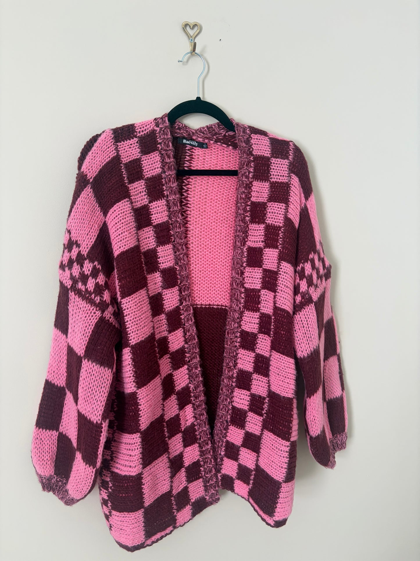 Pink & Burgundy Cardi