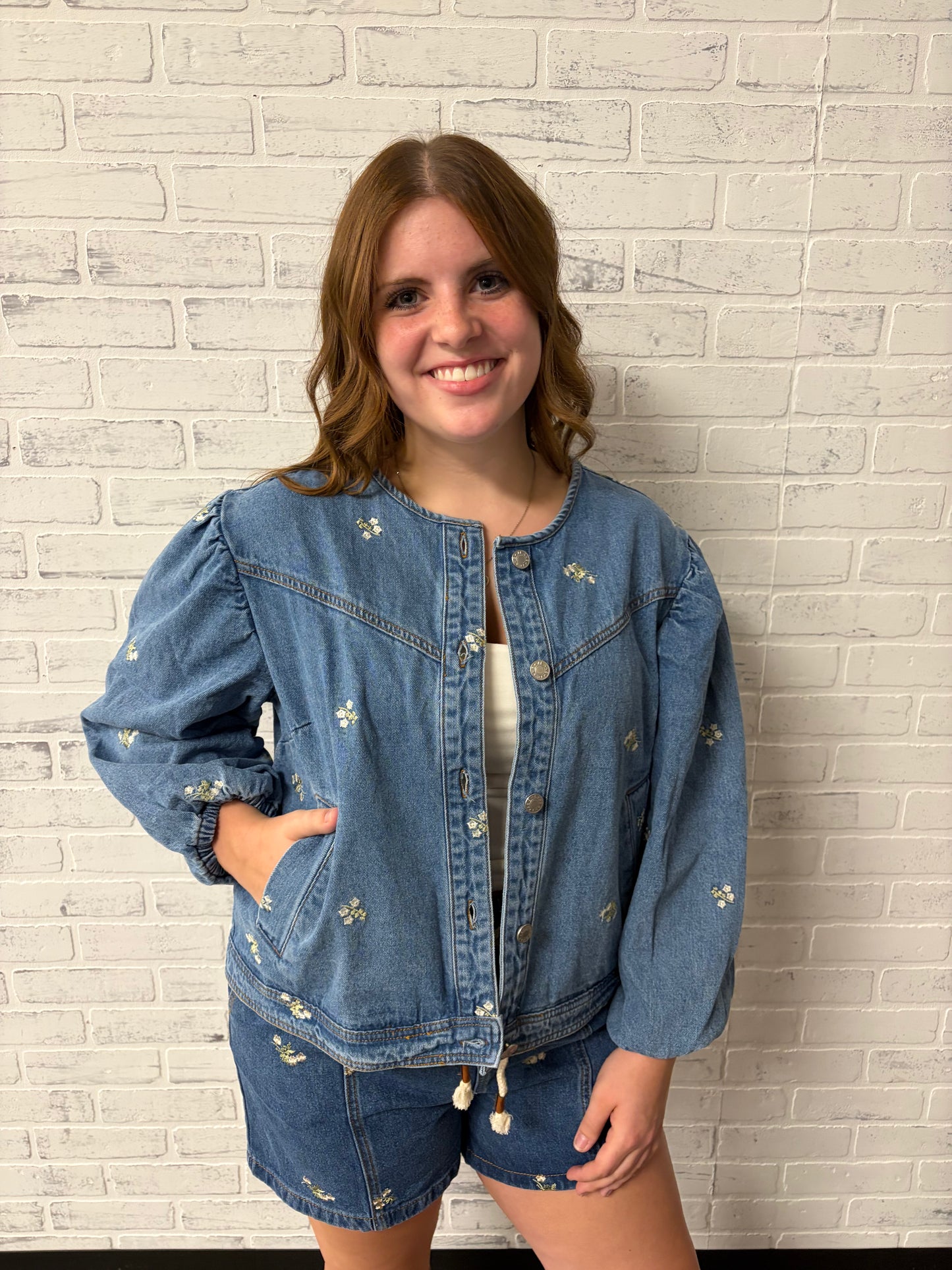 Floral Denim Jacket