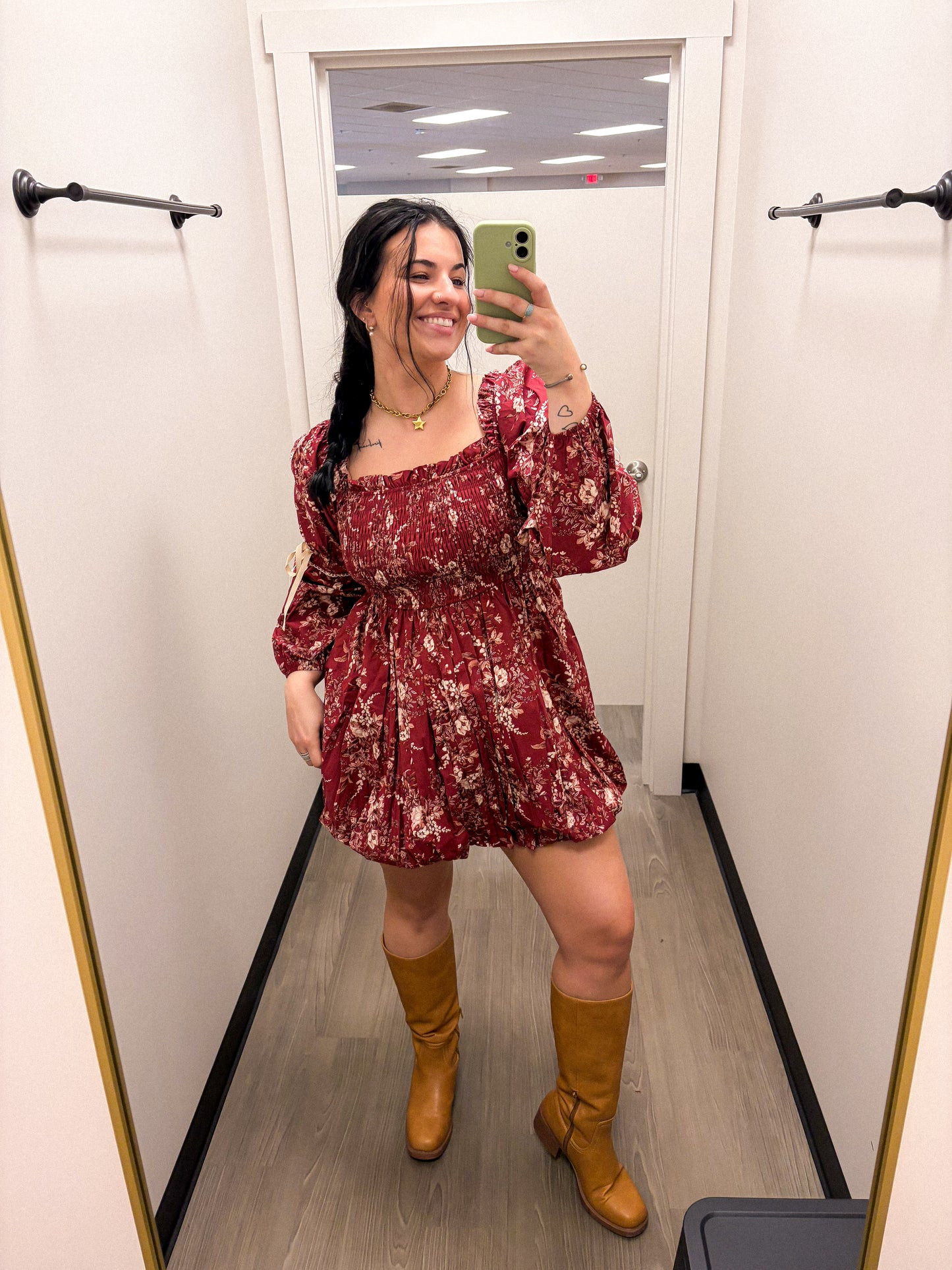 Red Bubble Mini Dress